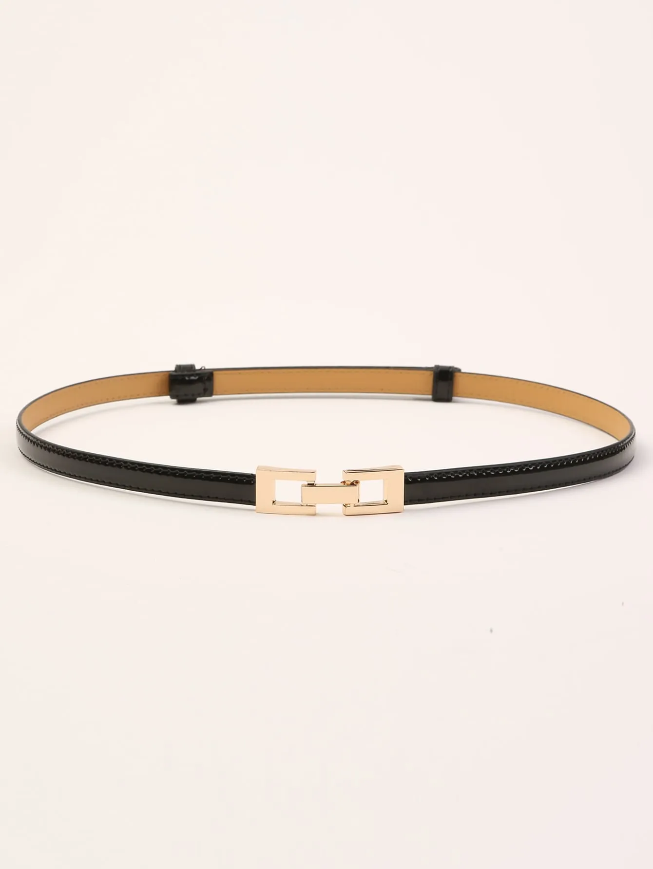 1pc Thin Geo Buckle Skinny Belt