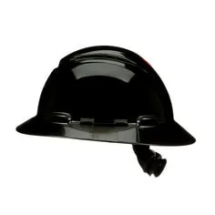 3M™ SecureFit™ Full Brim Hard Hat H-812SFV-UV, Black, Vented, 4-Point Pressure Diffusion Ratchet Suspension with UVicator, 20ea/CS