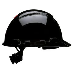 3M™ SecureFit™ Hard Hat H-712SFV-UV, Black, Vented, 4-Point Pressure Diffusion Ratchet Suspension, with Uvicator, 20 ea/Case