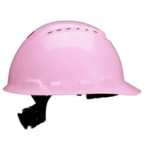 3M™ SecureFit™ Hard Hat H-713SFV-UV, Pink, Vented, 4-Point Pressure Diffusion Ratchet Suspension, with Uvicator, 20 ea/Case