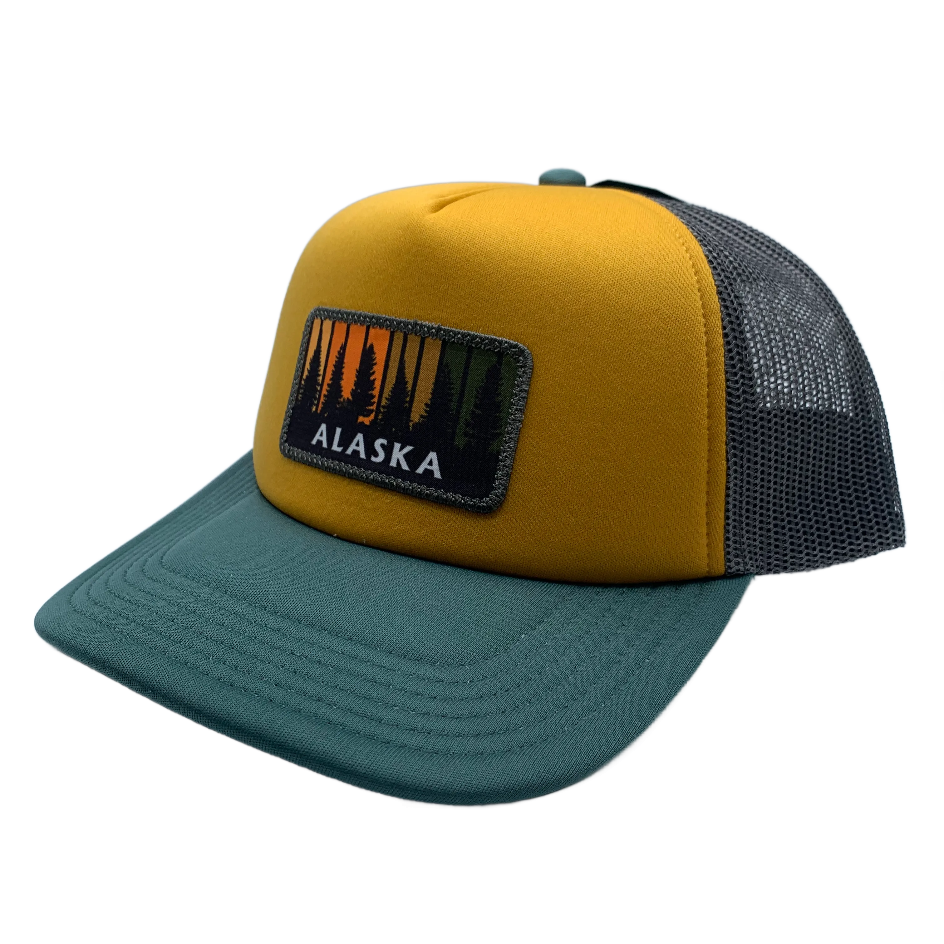 Alaska Forest Puffy Trucker Hat