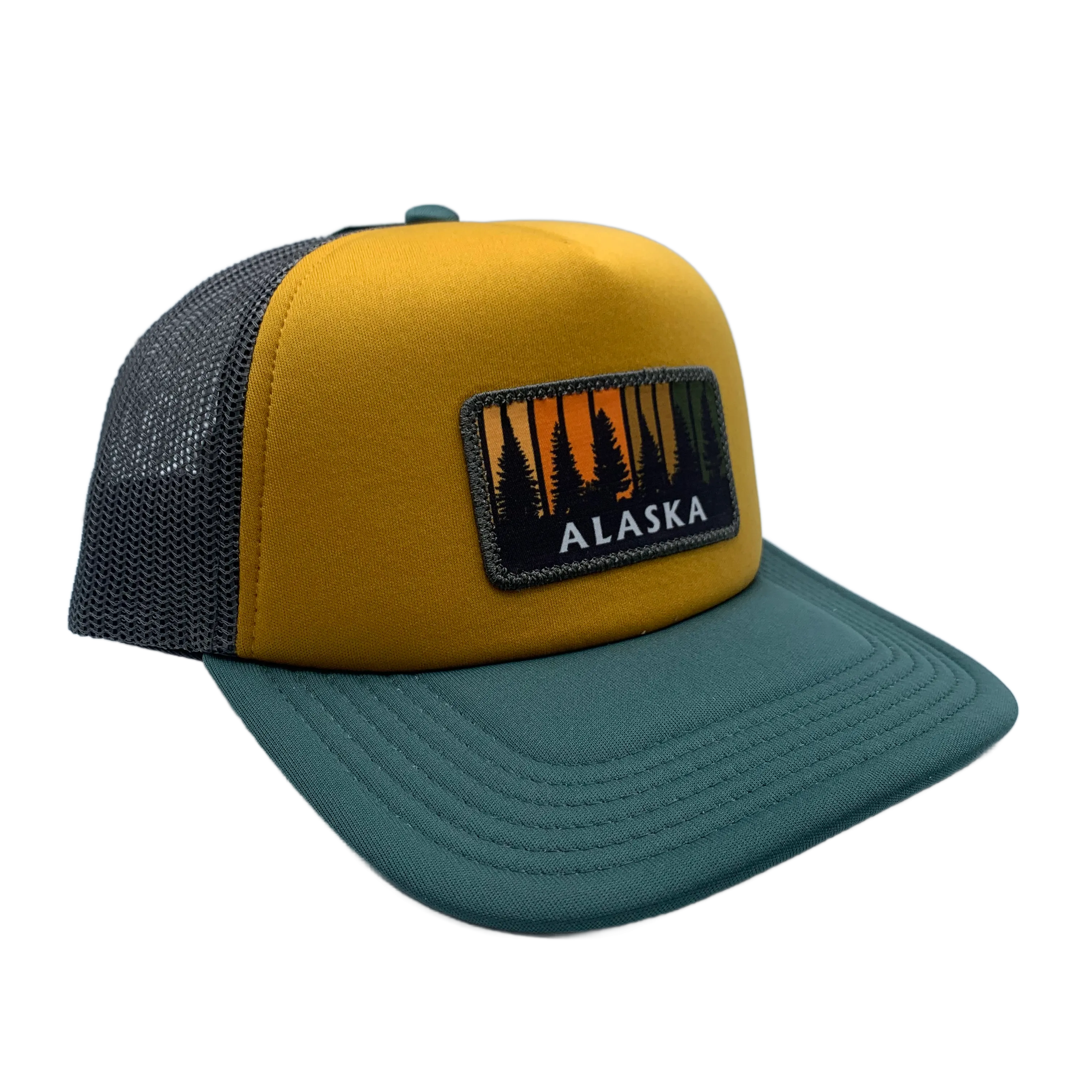 Alaska Forest Puffy Trucker Hat