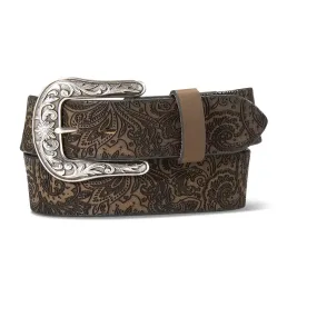 Ariat Ladies Laser Cut Paisley Western Belt