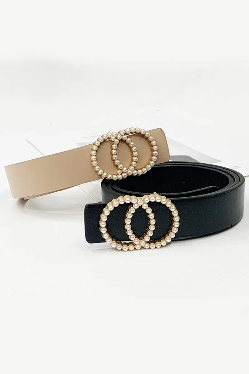 BEADED DOUBLE RING STYLISH FASHION BELT