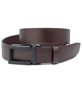 Belts Made in USA, Dark Brown Leather for Mens