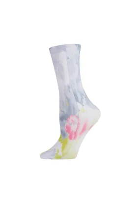 Brushstroke Printed Crew Socks