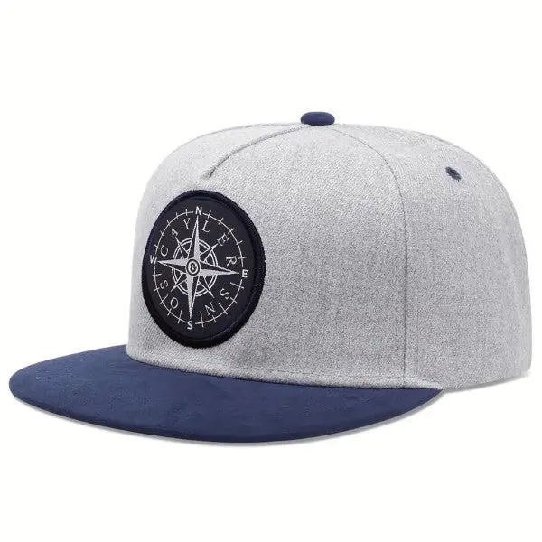 Caps & Hats Compass Embroidery Patch Snapback Hat