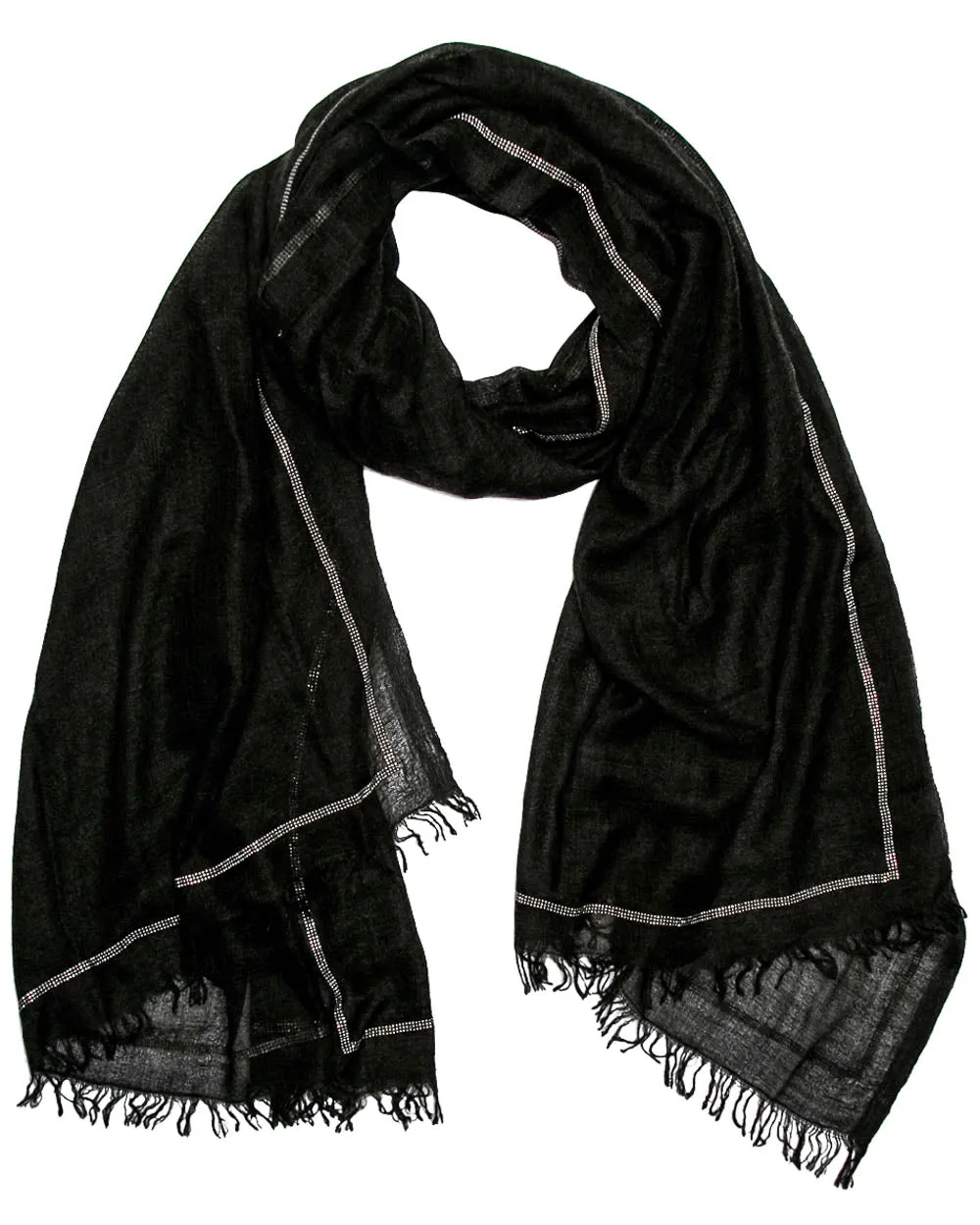 Charcoal Romanticona Scarf