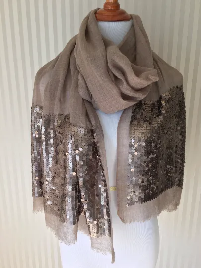 Classic Shimmery Copper Shawl Wrap