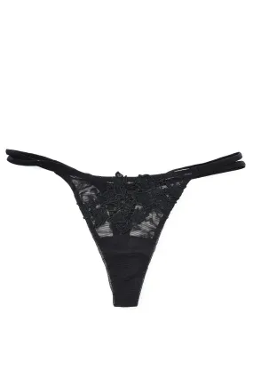 COTTON CLUB KAYDEN Black Lace Thong