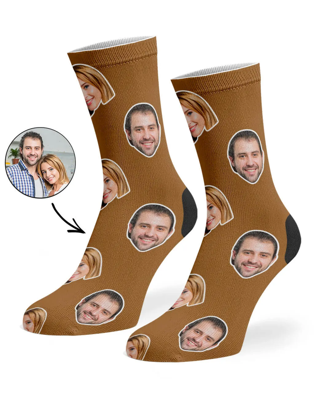 Couple Face Socks