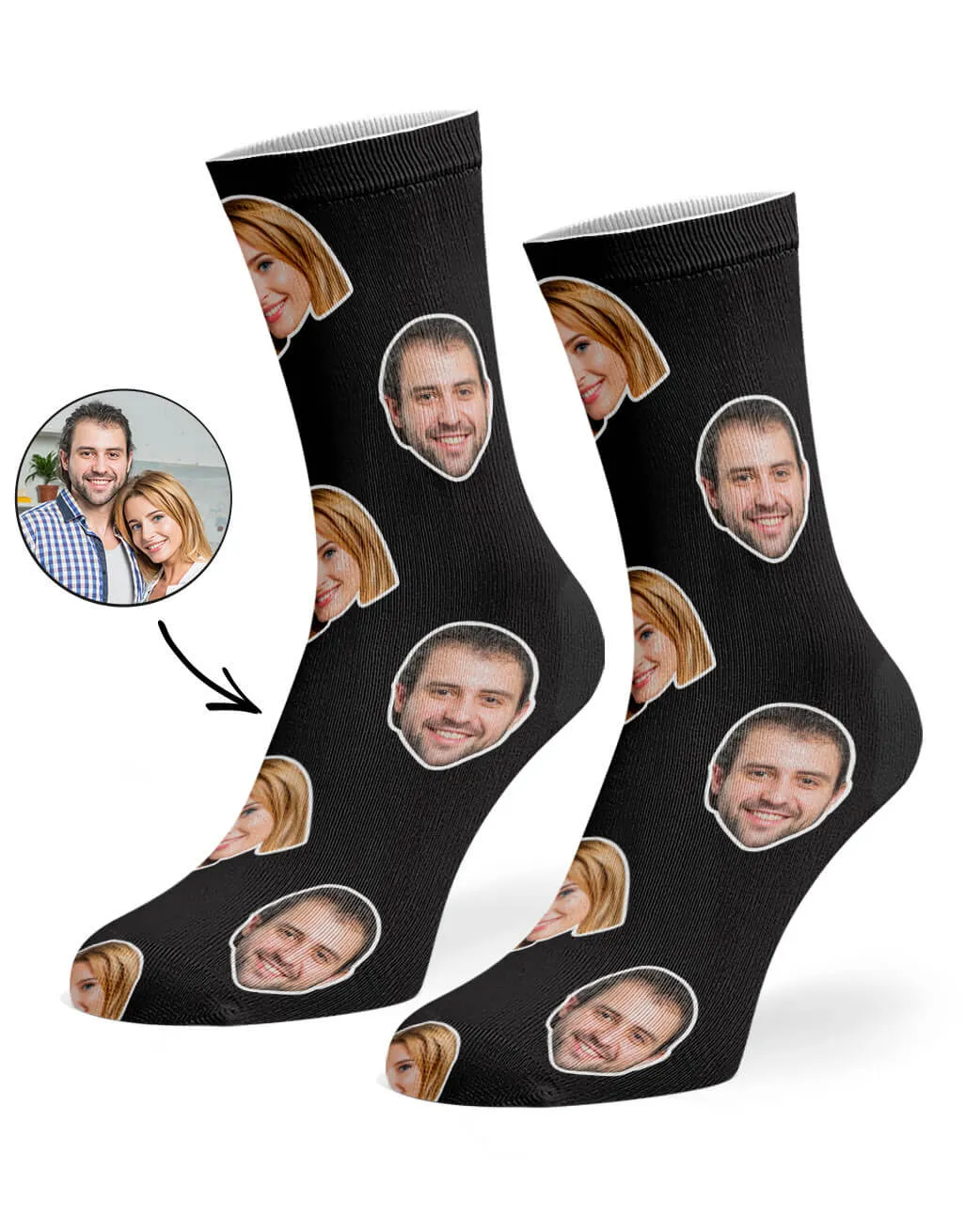 Couple Face Socks