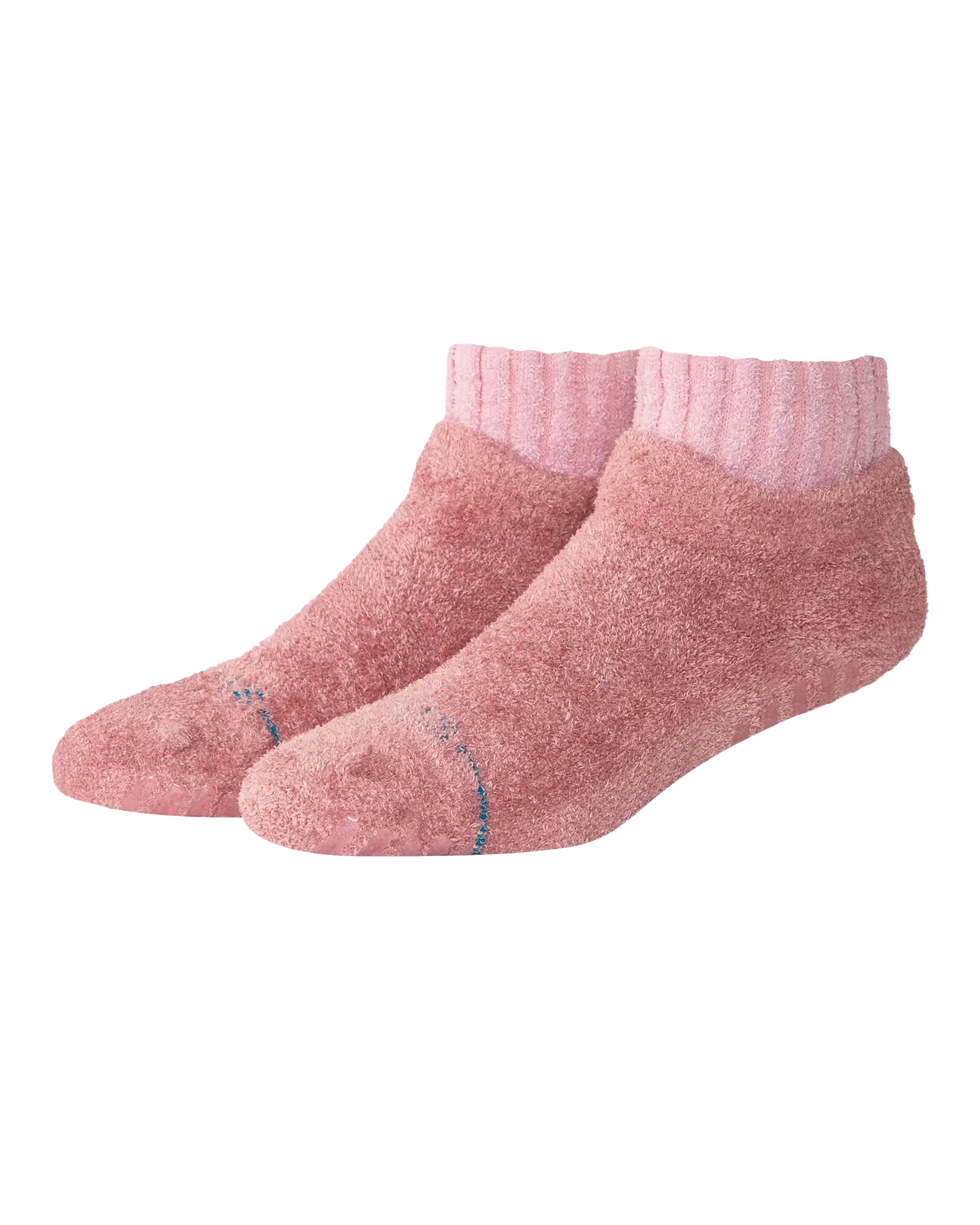 Cozy Slipper Socks in Dusty Rose