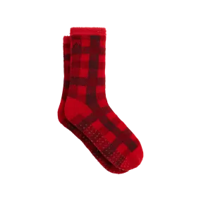 Cozy Sock | Crimson Plaid