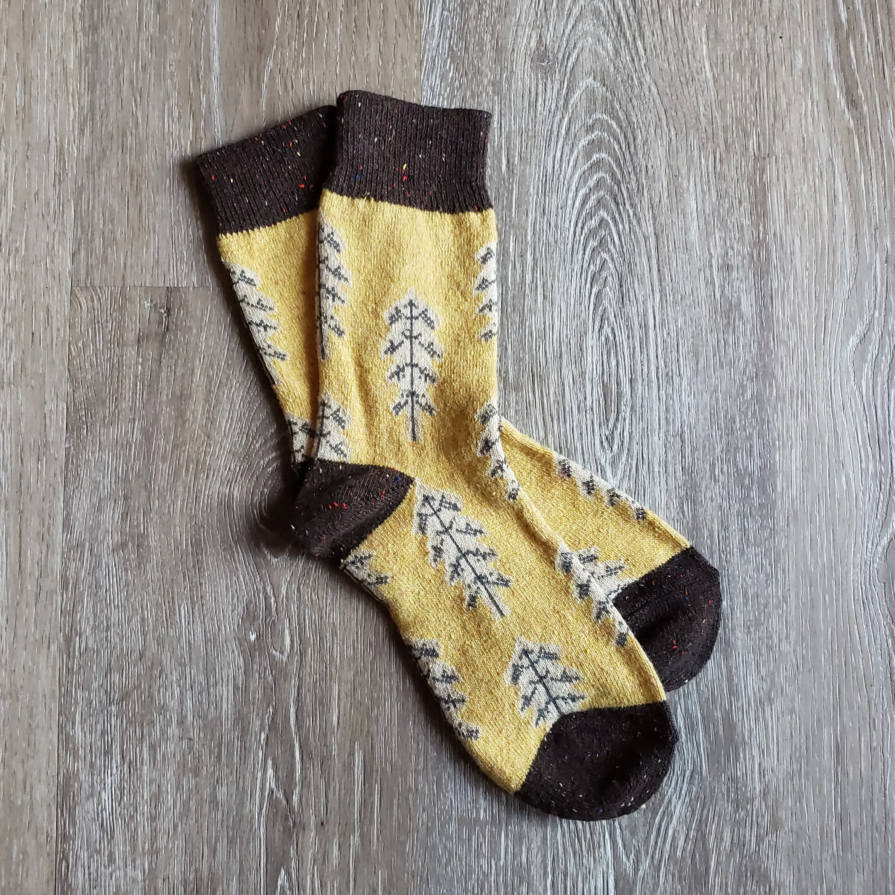 Cozy Tree Pattern Socks