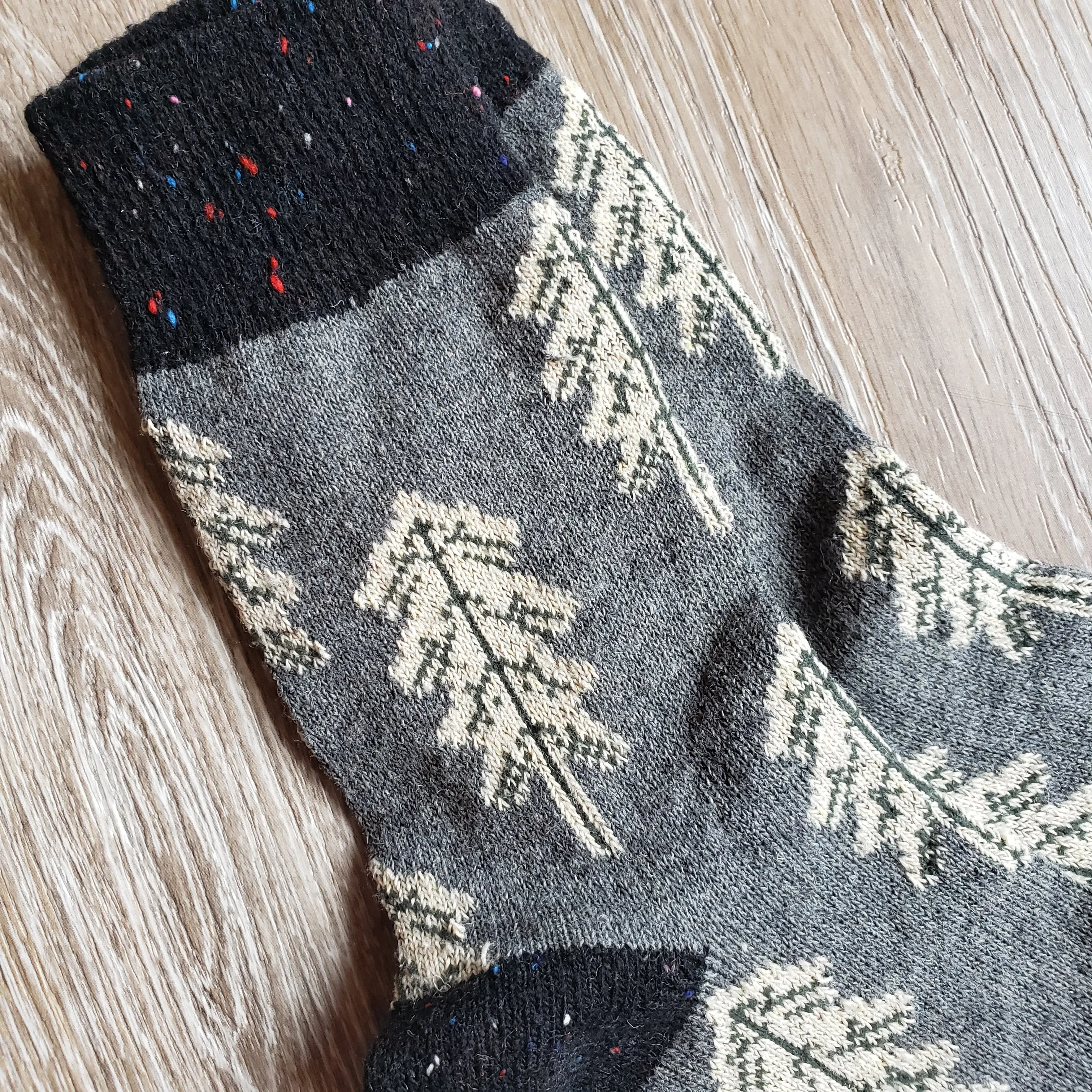 Cozy Tree Pattern Socks