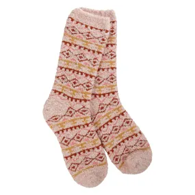 Cozy Winter Crew Socks - Brandy