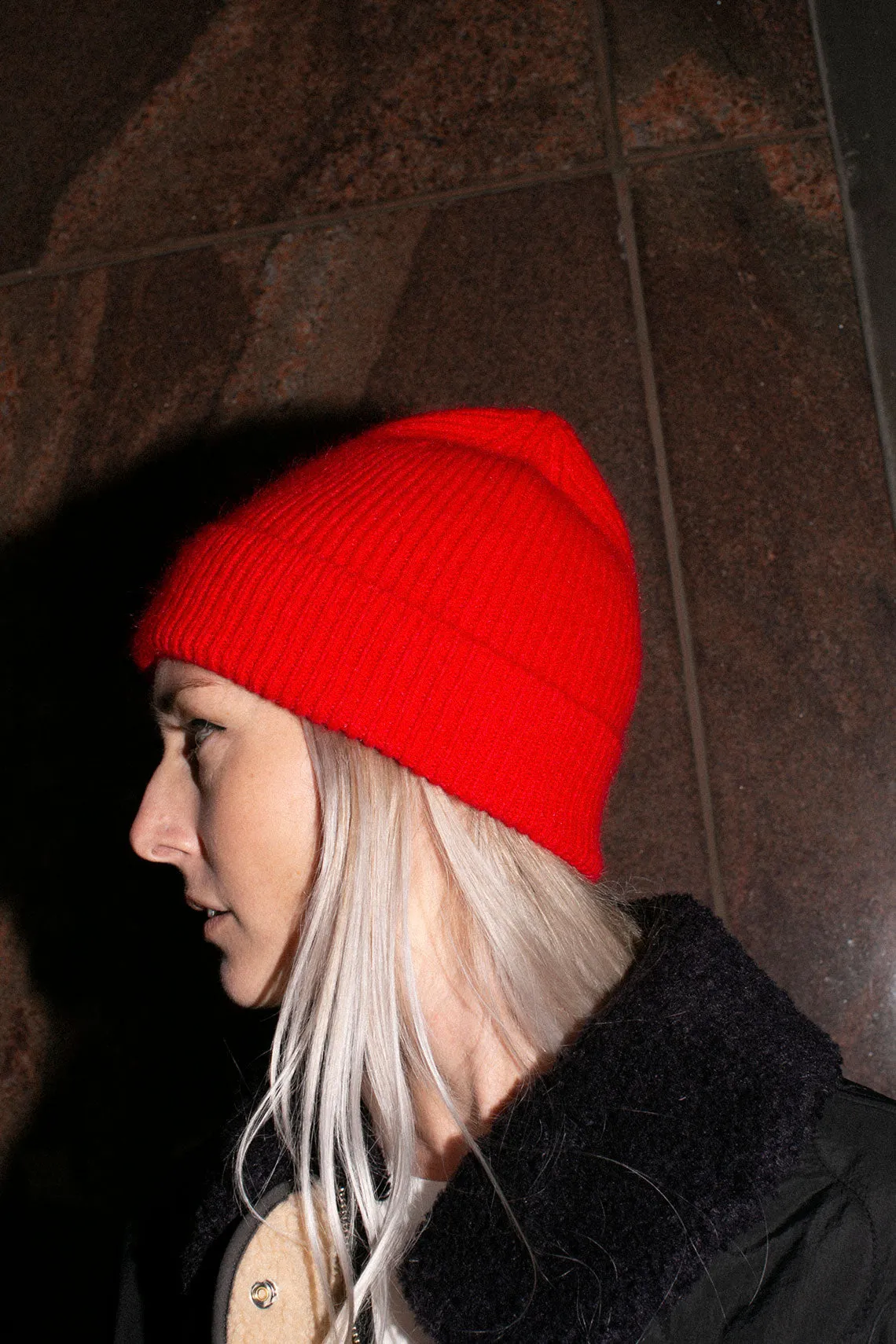 Crimson Bea Rib Beanie