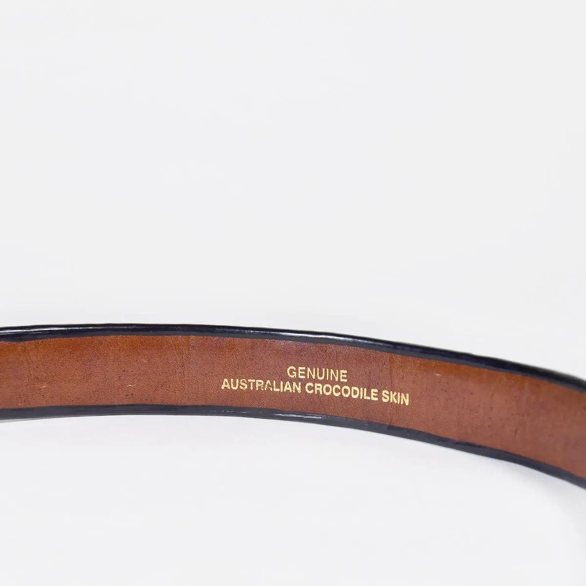 Crocodile Hornback Belt - Thin