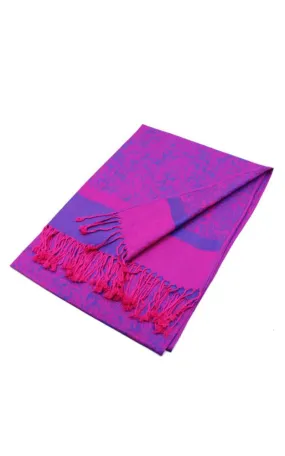 DB018-010 Light Paisley Pashmina Scarf Shawls