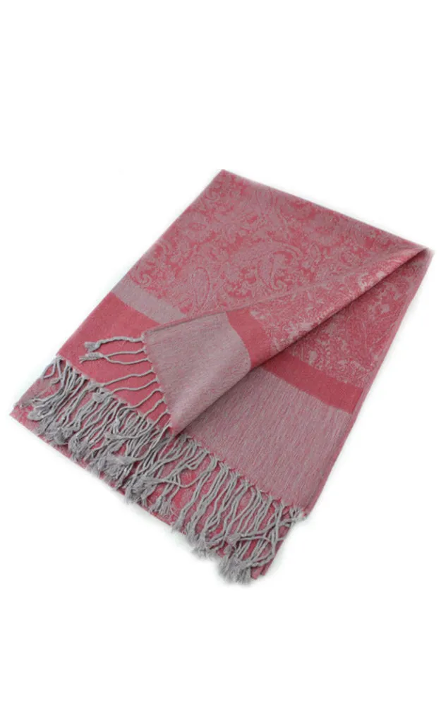 DB018-051 Light Paisley Pashmina Scarf Shawls