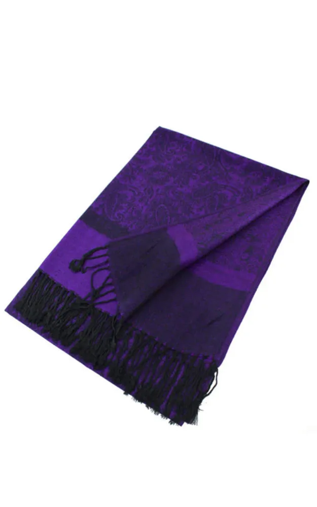 DB018-072 Light Paisley Pashmina Scarf Shawls