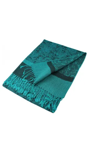 DB018-073 Light Paisley Pashmina Scarf Shawls