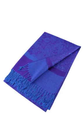 DB018-123 Light Paisley Pashmina Scarf Shawls