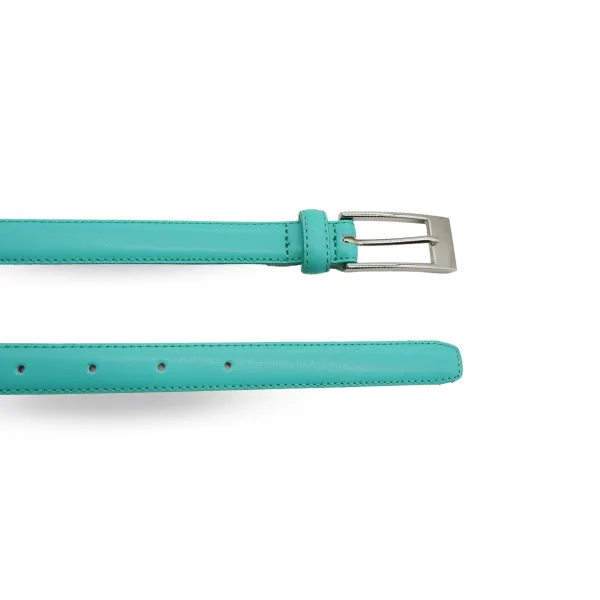 DEANEEN - Women's Mint Turquoise Genuine Leather Belt