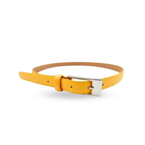 DEANEEN - Women's Yellow Genuine Leather Belt