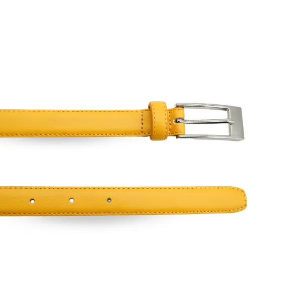 DEANEEN - Women's Yellow Genuine Leather Belt