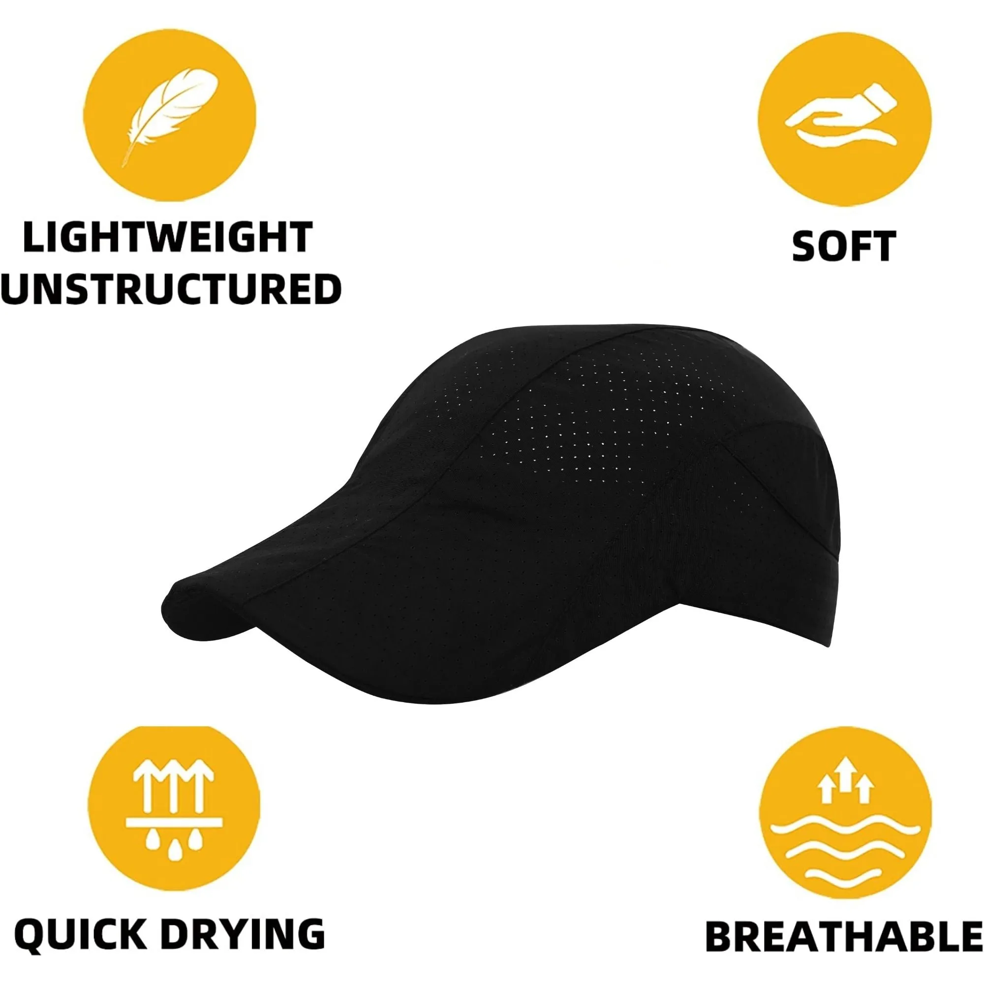 FabSports Unisex Quick Dry Caps / Hats for Men & Women with UV protection, Adjustable size(56-59 cm)