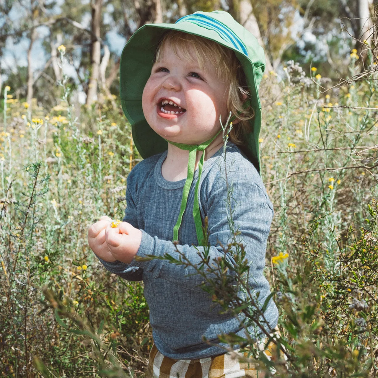 Firefighter Sun Hat - 100% Organic Cotton Muslin (6m-5y )