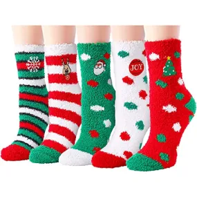 Funny Fuzzy Socks for Women Girls, Fluffy Slipper Socks, Colorful Indoors Socks, Novelty Christmas Gifts, Best Secret Santa Gifts, Xmas Gifts, Christmas Presents