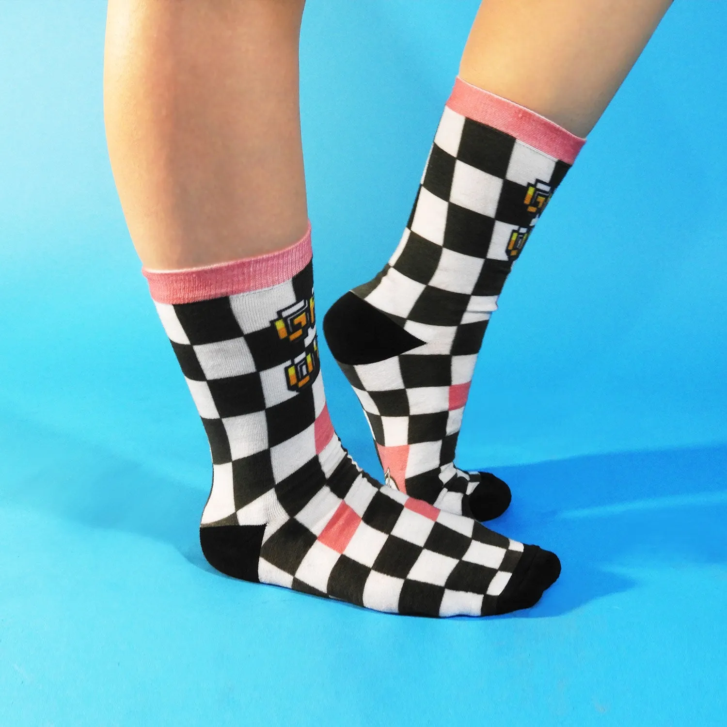 Game Over Printed Crew Socks