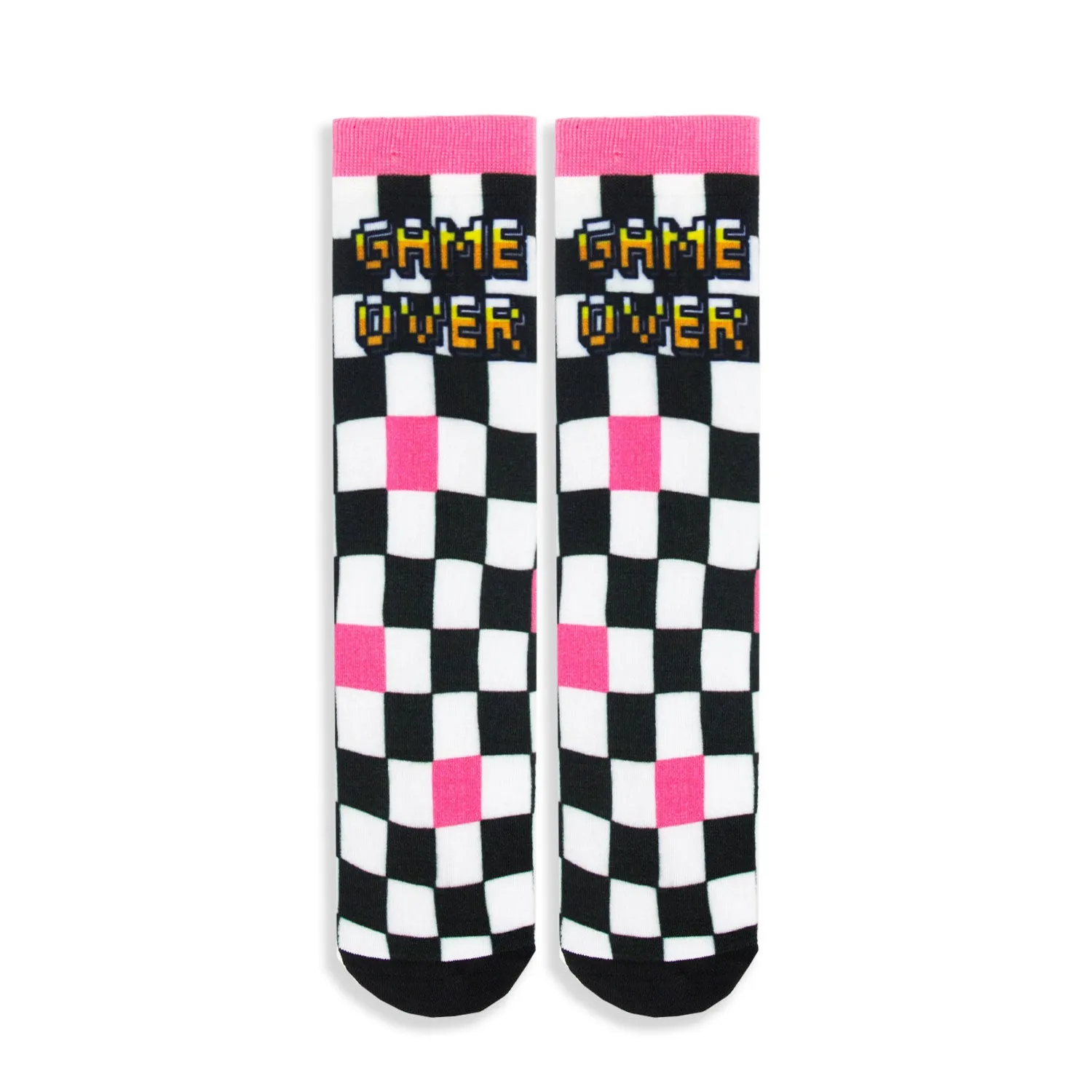 Game Over Printed Crew Socks