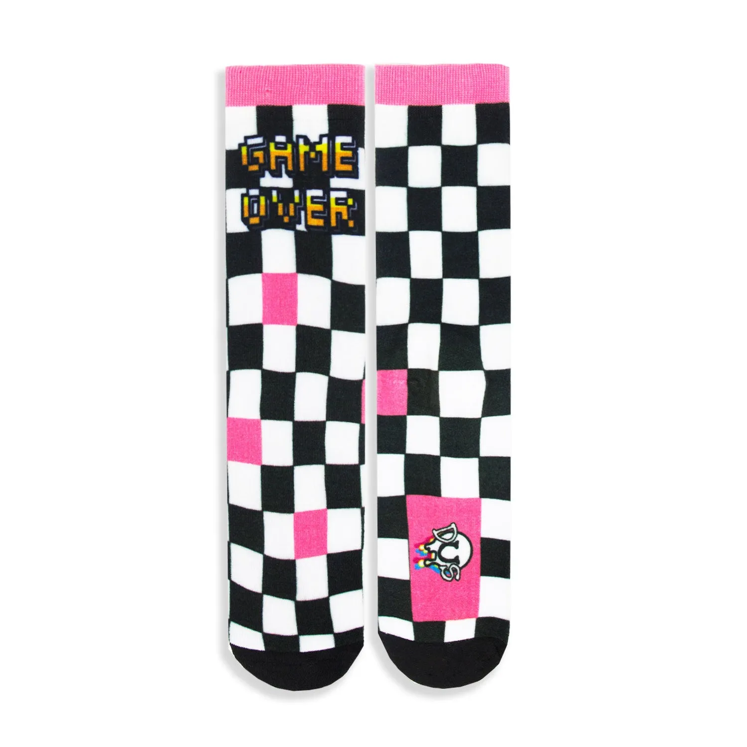 Game Over Printed Crew Socks