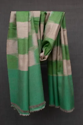 Green Pashmina Shawl Ikat Design