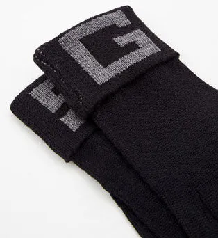 Guess Mens Woolen Gloves In Black