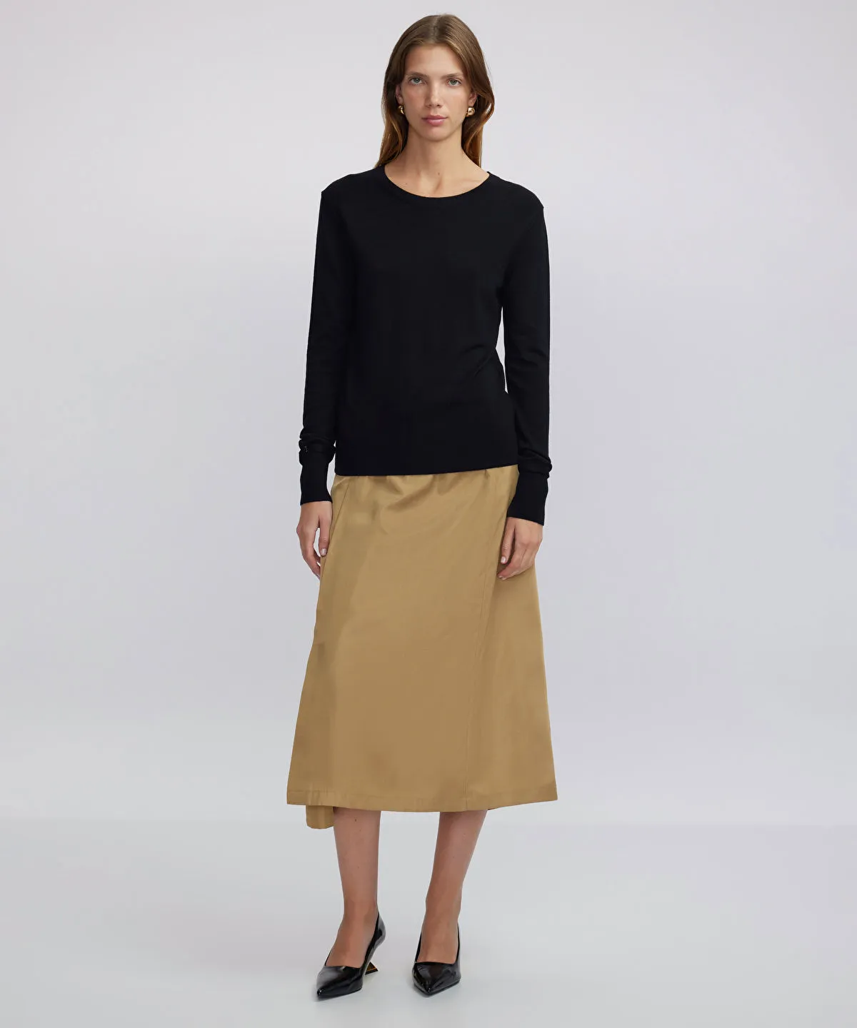 Ipekyol Basic Knitwear With Thin Belt Black