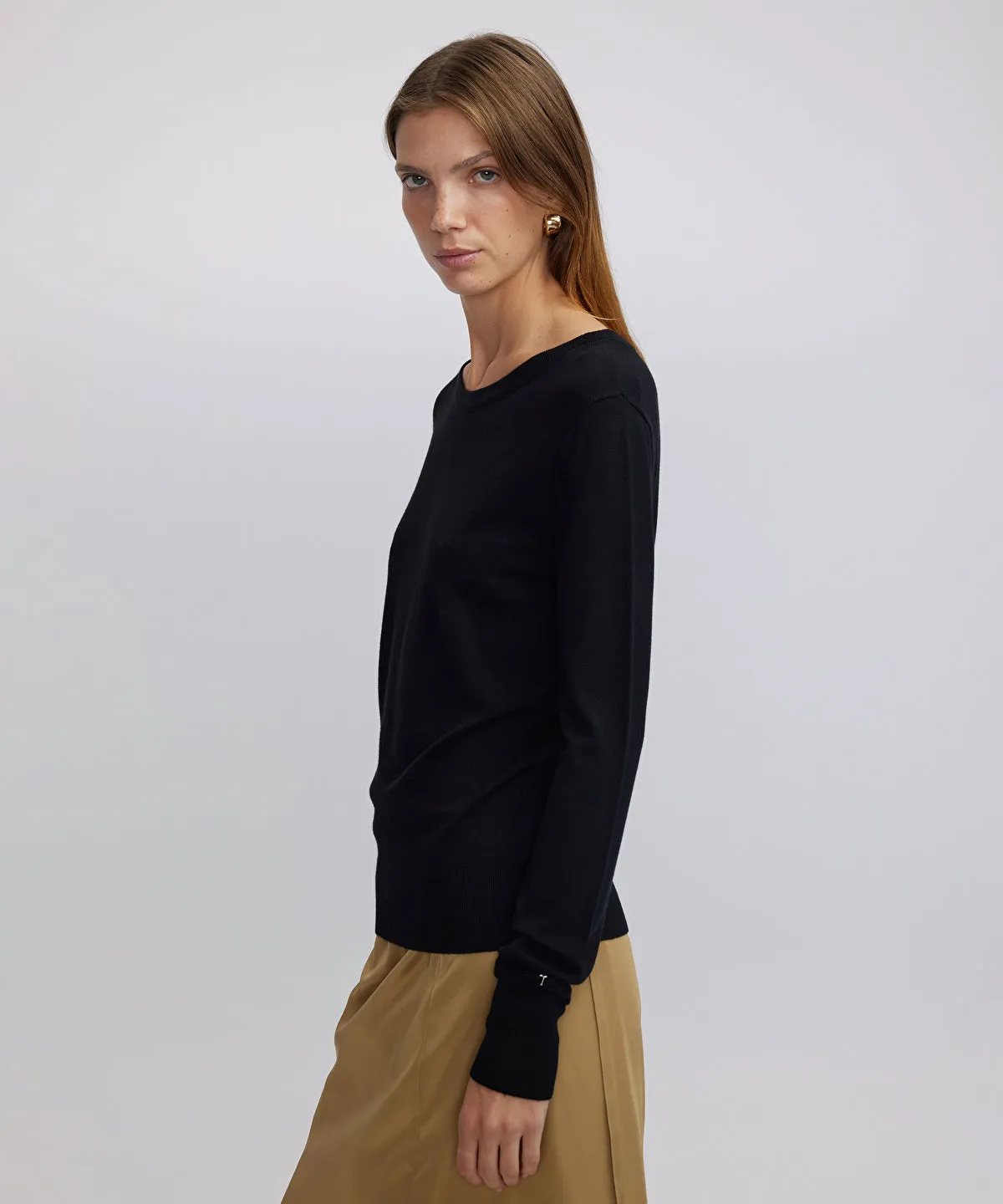 Ipekyol Basic Knitwear With Thin Belt Black