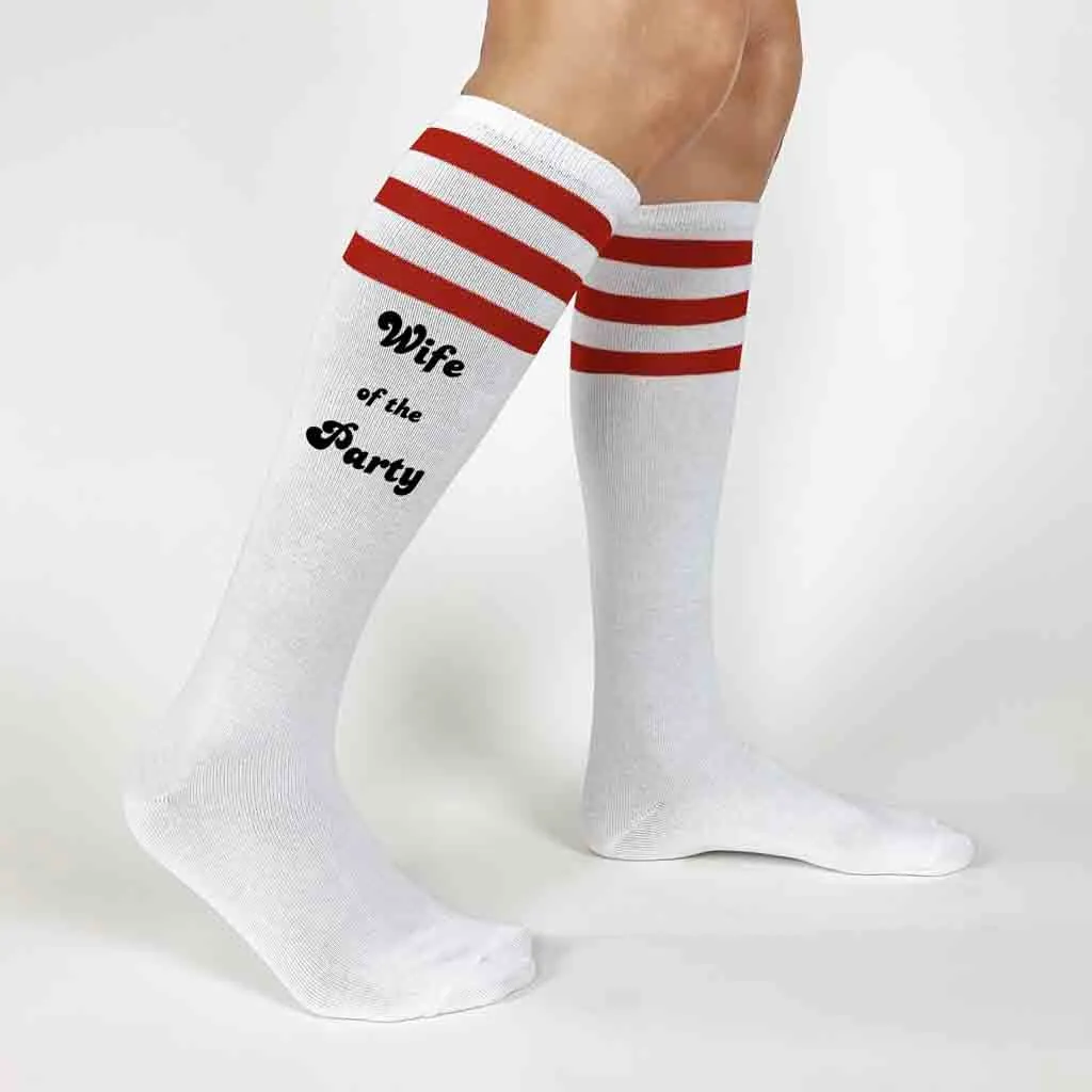 Knee High Socks for the Bachelorette Party Wife of the Party