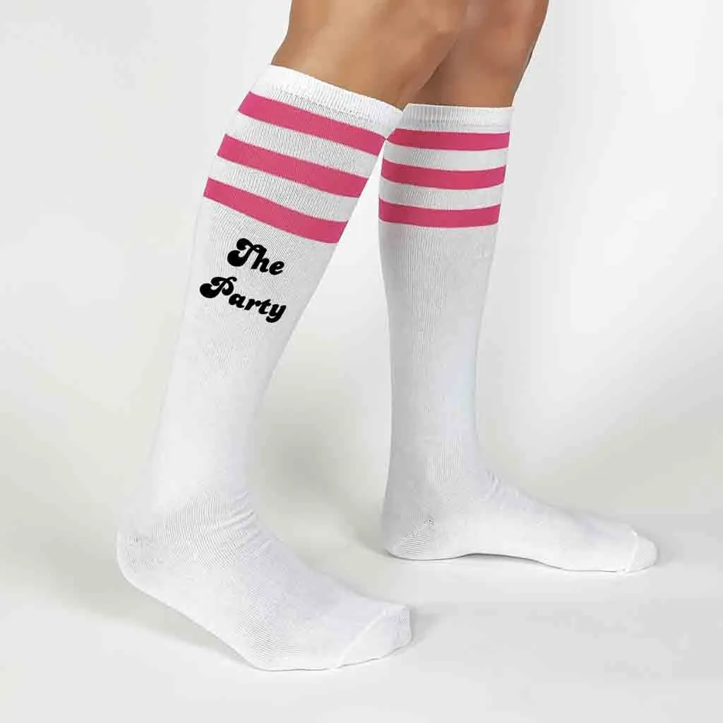 Knee High Socks for the Bachelorette Party Wife of the Party