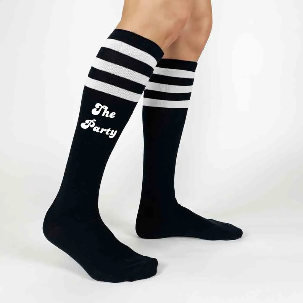 Knee High Socks for the Bachelorette Party Wife of the Party