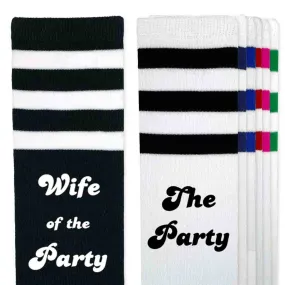 Knee High Socks for the Bachelorette Party Wife of the Party