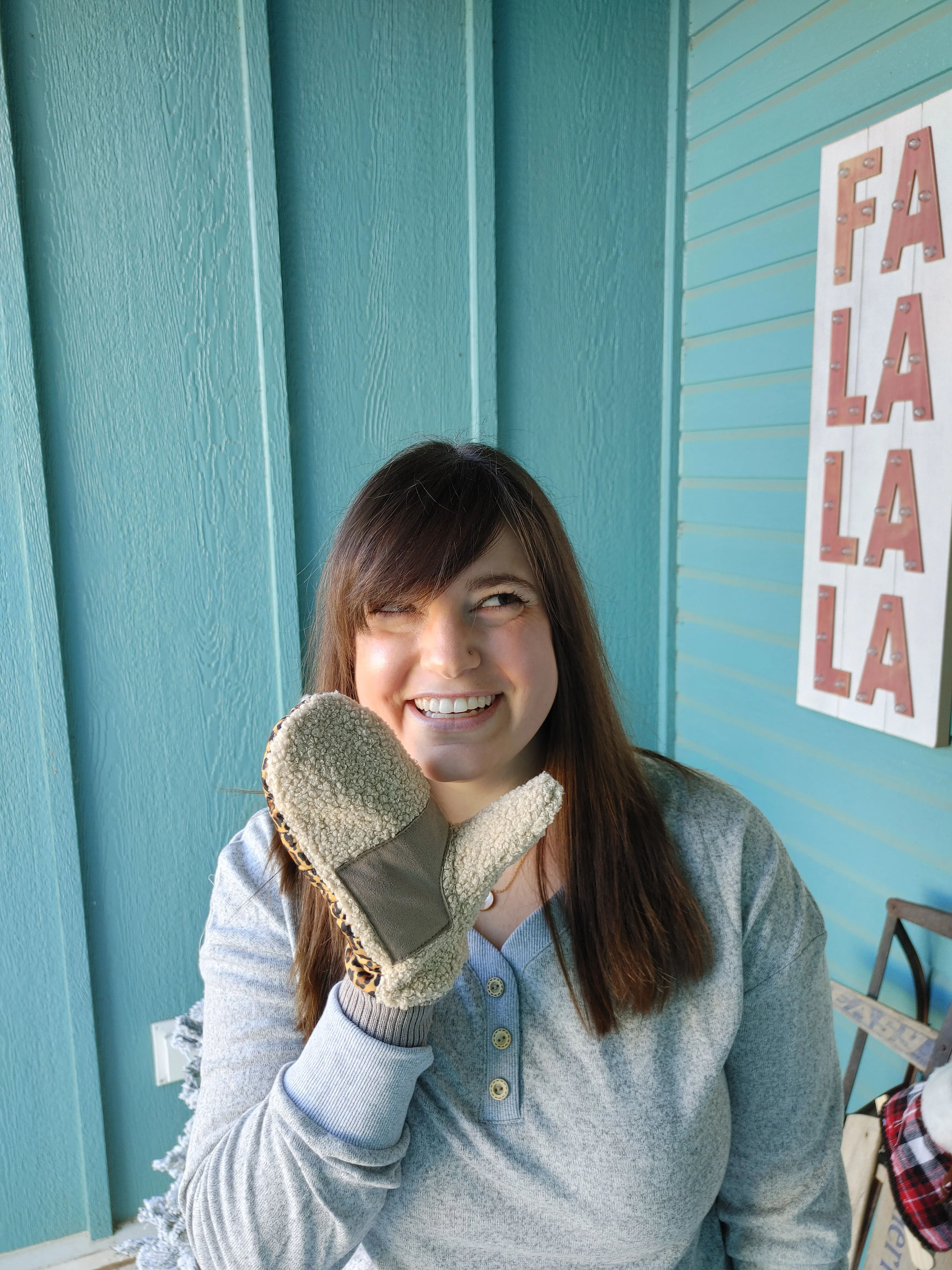 Leopard Print Mittens