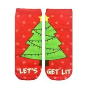 Let’s Get Lit Christmas Ankle Socks