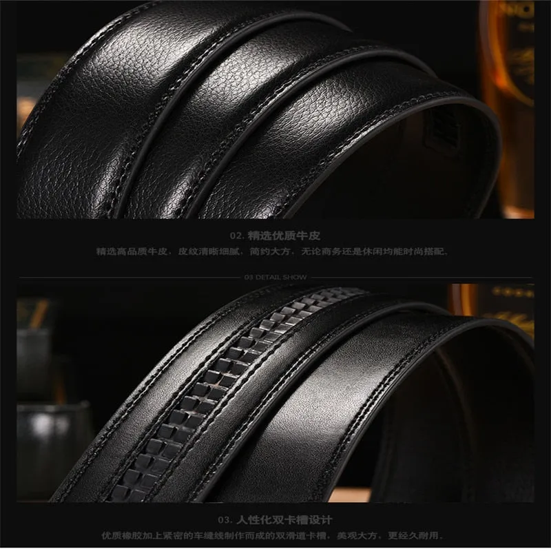 Letter Wild Cat Buckle PU Leather Men's Belt