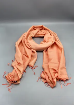 Light Peach Water Pashmina Shawl