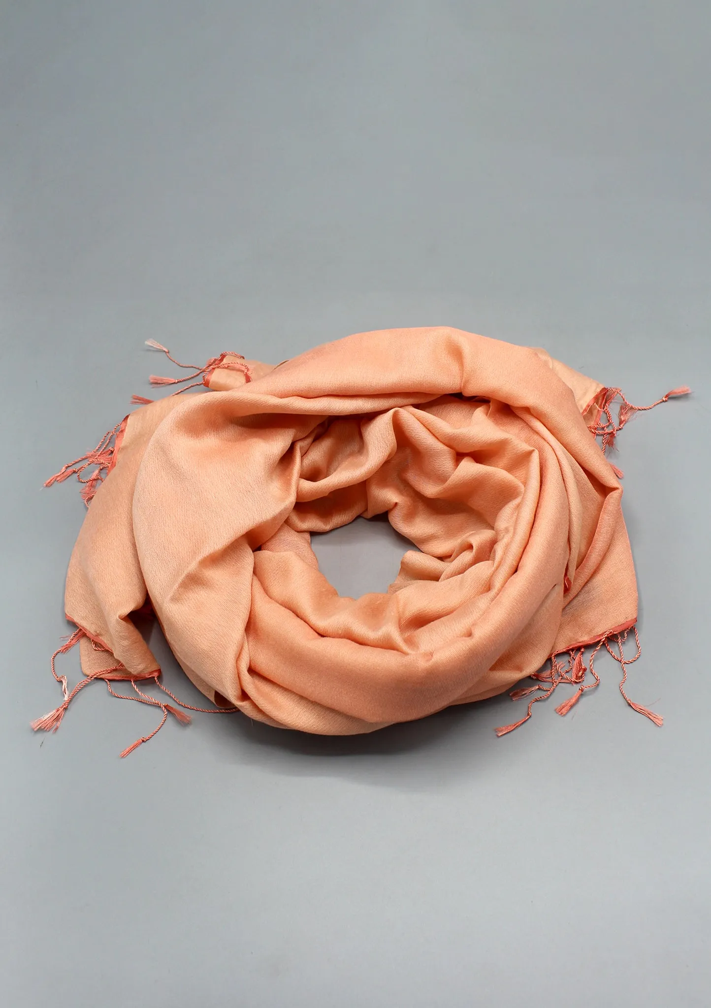 Light Peach Water Pashmina Shawl